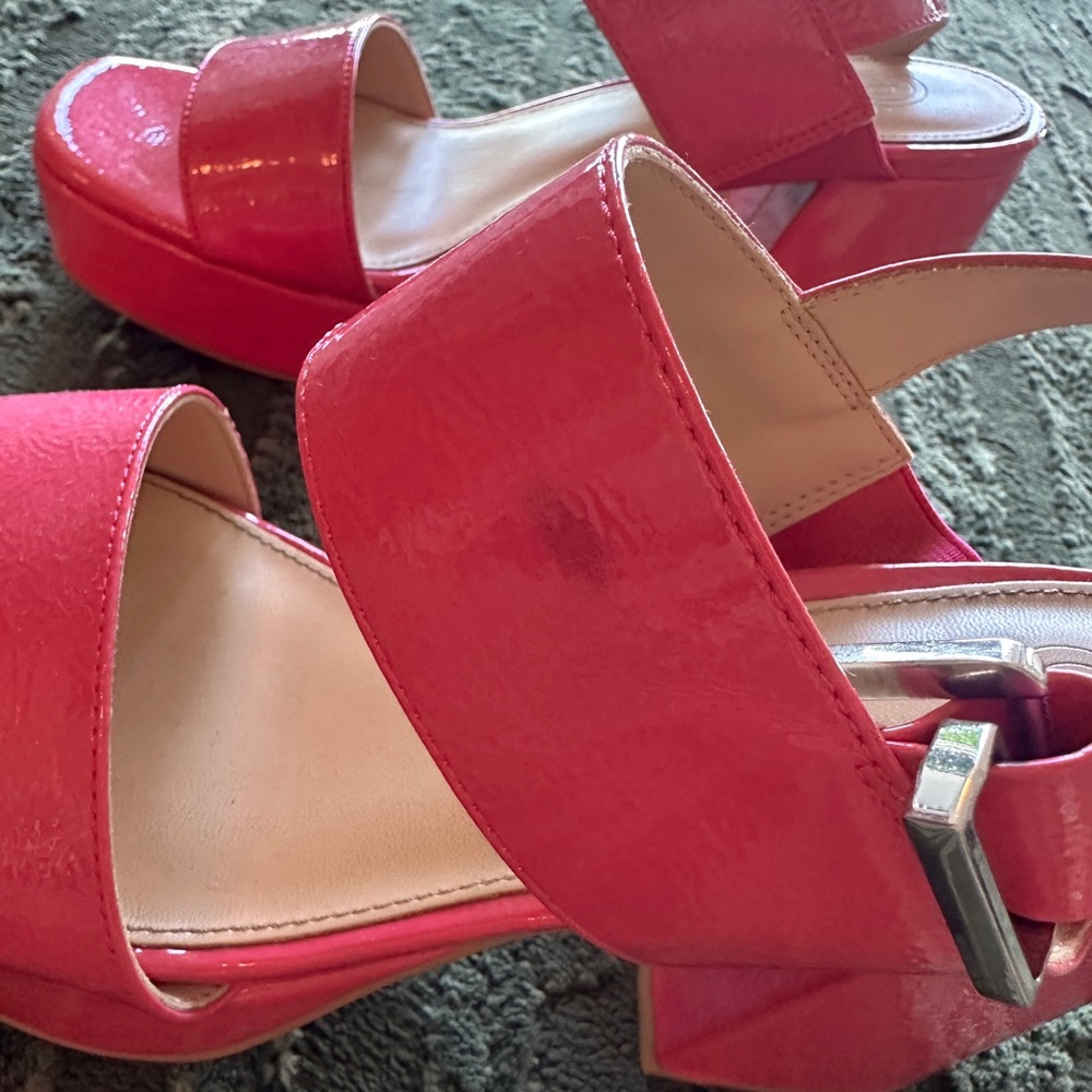 Urban Outfitters Pink/Fuschia Block Heel Sandals, Size 8/39 - Picture 4 of 7